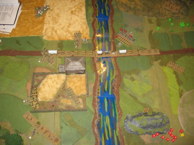 General shot of the board, the NNC are being hard pressed but the British are holding their own.